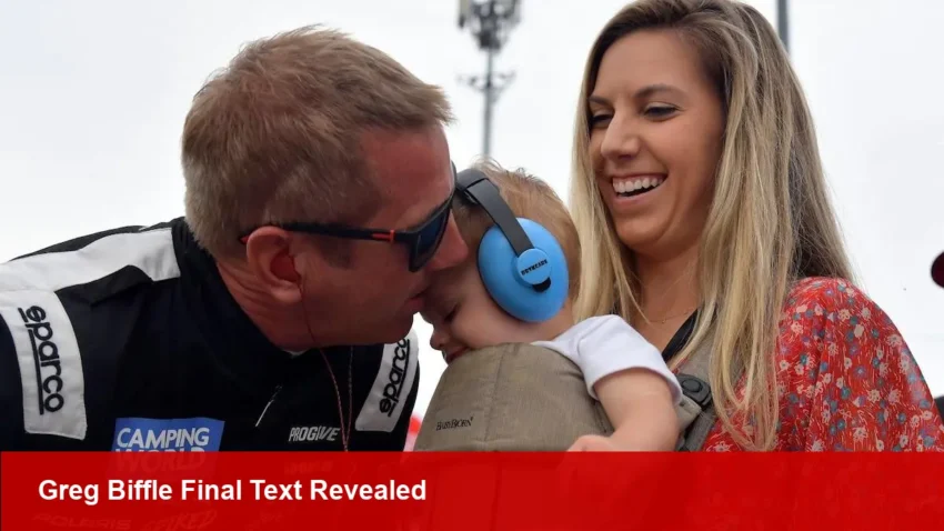 NASCAR Driver Greg Biffle Death - Wife's Last Text