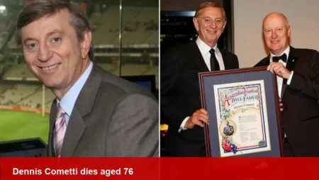 Dennis Cometti, AFL’s iconic commentator, dies aged 76
