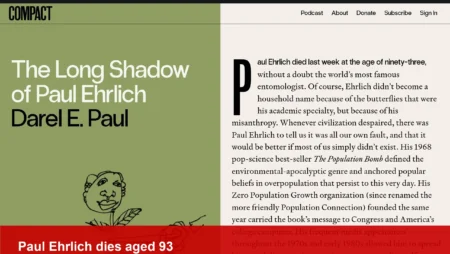 Paul Ehrlich, entomologist and Population Bomb author, dies