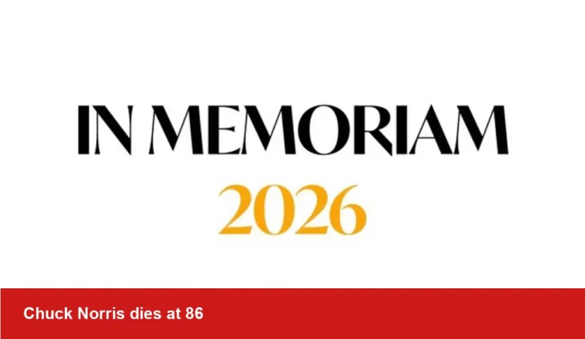 Chuck Norris, action star, featured in 2026 In Memoriam